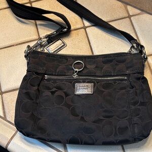 Coach Black Crossbody Bag with Signature Design